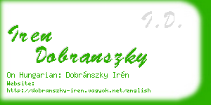 iren dobranszky business card